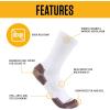 Carhartt womens Force Midweight Logo Crew Sock 3 Pack(White)