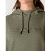 Carhartt womens Force Oversized-fit Fleece Hooded Sweatshirt(Dusty Olive Heather)