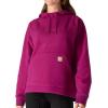 Carhartt womens Force Oversized-fit Fleece Hooded Sweatshirt(Gooseberry)