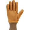 Carhartt womens Insulated Synthetic Suede Knit Cuff Glove(Brown Rr Stripe)