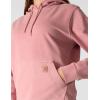 Carhartt womens Relaxed Fit Midweight Garment Dye French Terry Hooded Sweatshirt(Rose Tint)