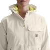 Carhartt womens Storm Defender Loose Fit Lightweight Hooded Packable Jacket(Chalk)