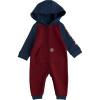 Carhartt Baby Boys’ Long-Sleeve Hooded Zip-Up Footless One-Piece Coverall(Tibetian Red)
