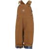 Carhartt Baby Boys’ Washed Canvas Flannel Lined Bib Overall(Carhartt Brown)