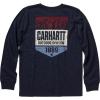 Carhartt Boys’ Long-Sleeve Logo Sleeve Pocket T-Shirt(Navy Blazer Heather)