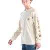Carhartt Boys’ Long-Sleeve Logo Sleeve Pocket T-Shirt(Turtledove)
