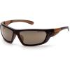 Carhartt Gear CHB291 Carbondale Antique Mirror Polarized Lens – One Size Fits All – Black(Antique Mirror Polarized Lens/ Black/Tan Frame)
