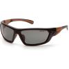Carhartt Gear CHB291 Carbondale Antique Mirror Polarized Lens – One Size Fits All – Black(Gray Polarized Lens/ Black/Tan Frame)