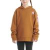 Carhartt Girls’ Hooded Pullover Sweatshirt(Brown)