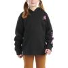 Carhartt Girls’ Hooded Pullover Sweatshirt(Caviar Black)