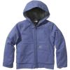 Carhartt Girls Zip Front Flannel Quilt Lined Hooded Active Jac(Marlin)