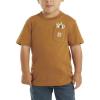 Carhartt Kid’s CA6509 Short-Sleeve Tool Pocket T-Shirt – Boys(Brown)