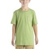 Carhartt Kid’s CA6655 Short-Sleeve Pocket T-Shirt – Unisex(Bright Light Green)