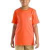 Carhartt Kid’s CA6655 Short-Sleeve Pocket T-Shirt – Unisex(Med Orange)