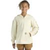 Carhartt Kid’s CA7108 Long-Sleeve Quilted Jersey Half Zip Sweatshirt – Girls(Light Beige)