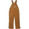 Carhartt Kid’s CM8603 Washed Duck Bib Overall – Boys(Carhartt Brown)