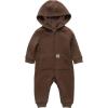 Carhartt Kid’s CM8773 Long-Sleeve Zip-Front Quilted Jersey Hooded Coverall – Bo(Chestnut)