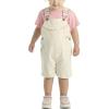 Carhartt Kid’s CM9748 Canvas Ruffle Front Shortall – Girls(Light Beige)