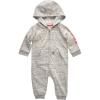 Carhartt Kid’s CM9758 Long-Sleeve Quilted Jersey Zip Front Hooded Coverall – Gi(Ash Heather Light Grey)