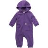 Carhartt Kid’s CM9758 Long-Sleeve Quilted Jersey Zip Front Hooded Coverall – Gi(Plum Jam)