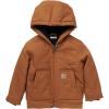 Carhartt Kid’s CP8552 Canvas Insulated Hooded Active Jac – Boys(Carhartt Brown)