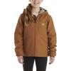 Carhartt Kid’s CP9547 Canvas Insulated Hooded Jacket – Girls(Carhartt Brown)
