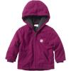 Carhartt Kid’s CP9547 Canvas Insulated Hooded Jacket – Girls(Plum)