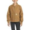 Carhartt Kid’s CP9579 Rugged Flex Canvas Jacket – Girls(Carhartt Brown)
