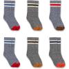 Carhartt Kid’s SC0146J Boy’s Midweight Camp Crew Sock 6-Pack(Assorted 1)