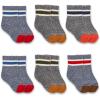 Carhartt Kid’s SC0146J Boy’s Midweight Camp Crew Sock 6-Pack(Assorted 1 Multi)
