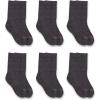 Carhartt Kid’s SC0696J Boy’s Lightweight Crew Sock 6-Pack(Black)
