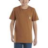 Carhartt Kids’ Short Sleeve Pocket T-Shirt Tee Shirt(Brown)