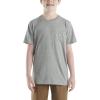 Carhartt Kids’ Short Sleeve Pocket T-Shirt Tee Shirt(Charcoal Heather Grey)