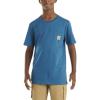 Carhartt Kids’ Short Sleeve Pocket T-Shirt Tee Shirt(Deep Lagoon Blue)