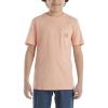 Carhartt Kids’ Short Sleeve Pocket T-Shirt Tee Shirt(Peach Amber)