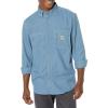 Carhartt Men’s 104138 Flame-Resistant Force® Lightweight Long Sleeve Sh(Steel Blue)