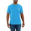 Carhartt Men’s 104616 Force® Relaxed Fit Midweight Short Sleeve Pocket(Azure Blue)