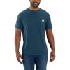 Carhartt Men’s 104616 Force® Relaxed Fit Midweight Short Sleeve Pocket(Light Huron Heather)