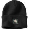 Carhartt Men’s 106336 Knit Camo Patch Beanie(Black)