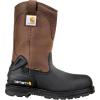 Carhartt Men’s 11-inch Bison Waterproof Work Boots(Dark Brown/Black Leather)