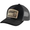 Carhartt Mens Canvas Mesh-Back Workwear Patch Cap(Black)