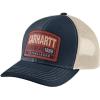 Carhartt Mens Canvas Mesh-Back Workwear Patch Cap(Navy)