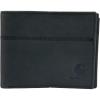 Carhartt Men’s Casual Saddle Leather Wallets, Available in Multiple Styles and Colors(Black (Bifold))