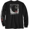 Carhartt Mens Flame Resistant Force Loose Fit Long-Sleeve Lightweight Diamond Plate C Graphic T-Shirt(Black)
