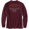 Carhartt Men’s Flame Resistant Force Loose Fit Long-Sleeve Lightweight Eagle Graphic T-Shirt(Port)