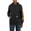 Carhartt Men’s Flame Resistant Force Loose Fit Midweight Logo Sleeve Graphic Sweatshirt(Black)