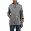 Carhartt Men’s Flame Resistant Force Loose Fit Midweight Logo Sleeve Graphic Sweatshirt(Granite Heather)
