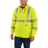 Carhartt Men’s Flame Resistant High-Visibility Force Loose Fit Midweight Full-Zip Class 3 Sweatshirt(Brite Lime)