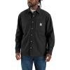 Carhartt Men’s Flame Resistant Rugged Flex Canvas Shirt Jac(Black)