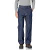 Carhartt Men’s Flame Resistant Signature Denim Dungaree(Classic Dark)